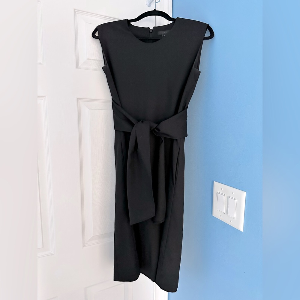 J. Crew 00 Black Suiting Wool Dress